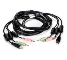 VERTIV  CBL0135      Vertiv Avocent USB Keyboard and Mouse, and Audio Cable, 10 ft. for Vertiv Avocent SV and SC Series Switches - for KVM Switch, Keyboard/Mouse - 10 ft - 1xType B Male USB, 2xMini-phone Male Stereo Audio - 1xType B Male USB, 2xMin