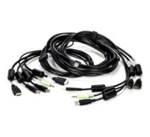 VERTIV  CBL0117      Vertiv Avocent USB Keyboard and Mouse, Dual HDMI and Audio Cable, 10 ft. for Vertiv Avocent SV and SC Series Switches - for Keyboard/Mouse, Speaker, KVM Switch - 10 ft - 2xHDMI Digital Audio/Video, 2xUSB, 1xAudio
