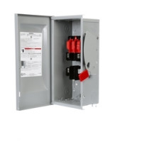 SIEMENS  US2:GF222N  GF222N      Safety Switch, General Duty, Fused, 240 Volt AC, 60A, 3 HP at 1 Phase, 7-1/2 HP at 3 Phase, 10 HP at 250 Volt DC, 2 Pole, 2 Fuse, 3 Wire, NEMA 1, For Indoor