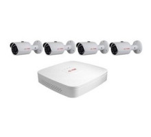 INAXSYS-ICT SECURITY SYSTEMS INSK44CV1TB   Camera Tribrid Kit, 4-Channel, 1 Megapixel, HDCVI, 1 TB, 720 Resolution, 2.8 MM Lens, 12 Volt DC, Includes 4 Bullet Camera, DVR