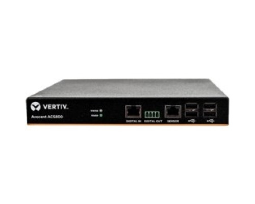 VERTIV  ACS802EAC-400      Vertiv Avocent ACS 800 2-Port Serial Console Server with External AC/DC Power Supply, Compact Chassis