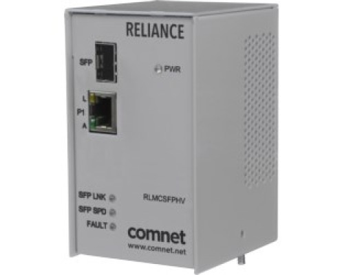 COMNET COMMUNICATION NETWORKS  RLMCSFP48DC      Electrical Substation-Rated 10/100/1000 Mbps Media Converter, redundant 48 VDC inputs, SFP Optical Port