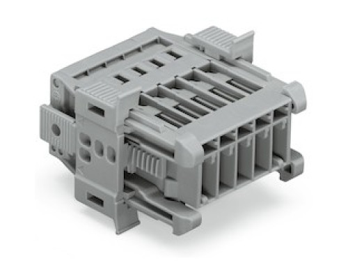 WAGO CORPORATION  769-608/006-000      MALE CONNECTOR W/FIXING FLANGEGRAY