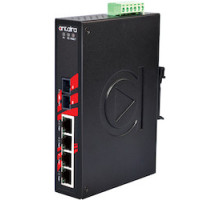 ANTAIRA TECHNOLOGIES LLC LNP-0501-S3   5-Port Industrial PoE+ Unmanaged Ethernet Switch w/4x10/100TX 30W/Port + 1 100Fx Single-mode 30Km