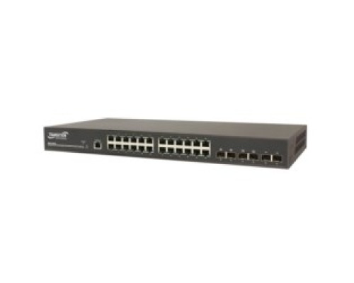 TRANSITION NETWORKS SM24T6DPA-NA   Managed Layer 2 Gigabit Ethernet Switch. 20 10/100/1000Base-T + 4 100/1000Base-X SFP/RJ-45 Combo Ports + 2 100/1000Base-X SFP Slots 19 Rack Mount Brackets Included