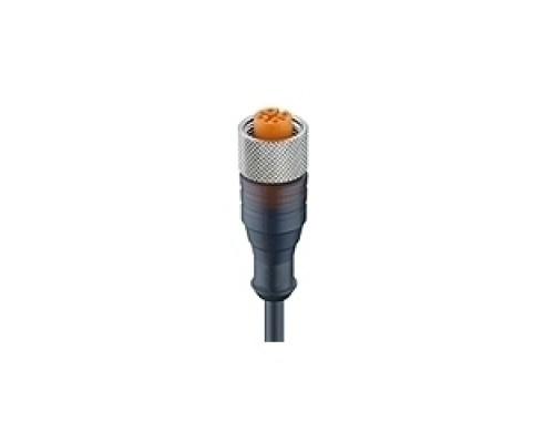LUMBERG AUTOMATION  11356  RKT 4-225/5 M      M12 Micro, Actuator/sensor cordset, single-ended, 4-poles, female straight connector with self-locking thread and black PUR halogen-free molded cable. cable length: 5M