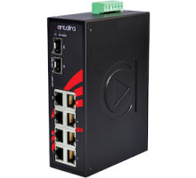 ANTAIRA TECHNOLOGIES LLC LNX-0802C-SFP   8-Port Industrial Unmanaged Ethernet Switch, w/6 10/100Tx + 2 Gigabit Combo Ports 2 10/100/100 RJ45, 2 100/1000 SFP
