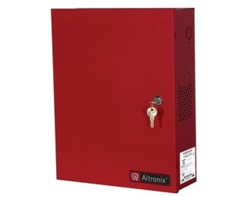 ALTRONIX  AL600ULACMCBR      Access Power Controller w/ Power Supply/Charger, 8 PTC Class 2 Relay Outputs, 12/24VDC @ 6A, FAI, 115VAC, Red BC400 Enclosure