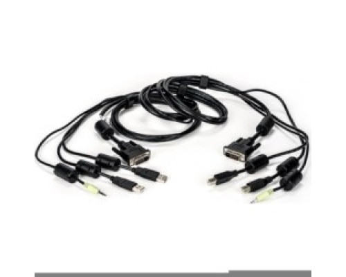VERTIV CBL0146   Vertiv Avocent USB Keyboard and Mouse, DVI-D and Audio Cable, 6 ft. with DPP Support for Vertiv Avocent SV and SC Series Switches - for KVM Switch - 6 ft - USB, Audio, DVI-D Single-Link Digital Video