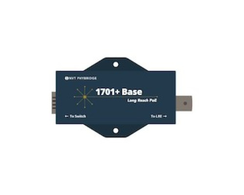 NVT PHYBRIDGE NV-EC1701PLS-BSE   1701+ Base; Long Reach PoE++ EoC extender when paired with NV-EC1701PLS-LK 50 Watts , local power option. Can be paired with up to four 1701+ Link. Can be used with UTP with adapter NV-BNCA.