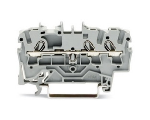 WAGO CORPORATION  2002-1301      3-conductor Through Terminal Block; 2.5 mm2; Suitable For Ex E II Applications; Side And Center Marking; For Din-rail 35 X 15 And 35 X 7.5; Push-in CAGE CLAMP