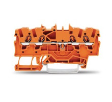 WAGO CORPORATION  2001-1402      4 CONDUCTOR TERMINAL BLOCK 22-14 AWG SUITABLE FOR EX II ORANGE
