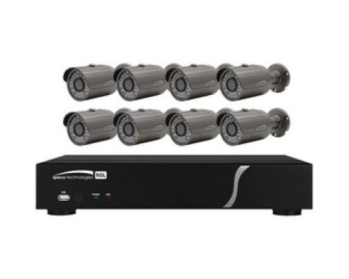 SPECO TECHNOLOGIES  ZIPL88B2      Network Video Recorder and IP Kit, Plug and Play, 8-Channel IP Camera Video Input, 8 Full HD 1080P Resolution IR Bullet Camera, PoE, 20 Mbps Throughput, 48 VDC, 2A, 2 TB