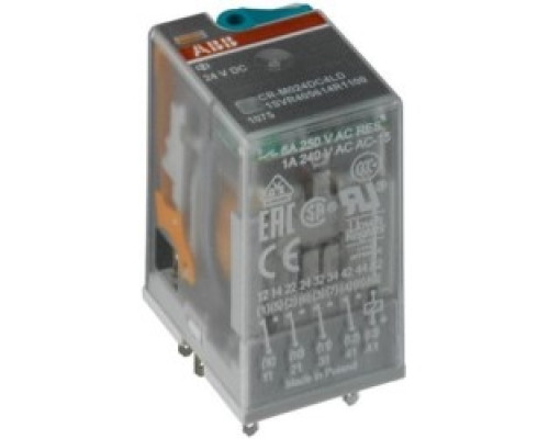 ABB  1SVR405611R3100      Pluggable Relay, with LED, 2 C/O Contacts, 250V, 12A, 230 V AC Coil