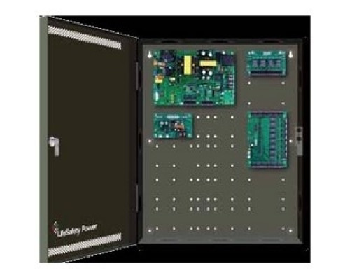 LIFESAFETY POWER  FPO150-B100C8D8E2      Access Control Power System, Standard, Fused, 12 Ampere 12 Volt DC/6 Ampere 24 Volt DC, 150 Watt, 5 to 18 Volt DC, 8-Door, 8-Lock, 8 Auxiliary, 20