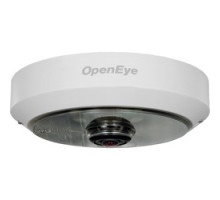 OPENEYE OE-C9616   Indoor Camera, 6 MP IP, Mini Dome, 1.55 mm Fisheye 360 , D-WDR, IR LED, POE/12vDC,30IPS @ 6 MP, ONVIF, H.264/MJPEG, CMOS, Quad Streaming, True D/N, Motion Detection, Micro SD, Sensor, Audio Input, White