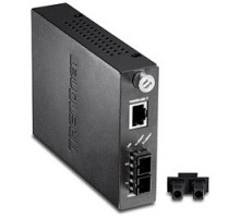 TRENDNET  TFC-1000MSC      SC Fiber Converter, 1000 Base-T to 1000 Base-SX, Multimode, 100 to 240 Volt AC, 5 Volt DC, 3.44 Watt, 9 Kilobyte Frame, 3.46