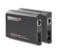 SIGNAMAX  FO-065-1100      10/100TX to 100FX Media Converter ST/MM, 2 km