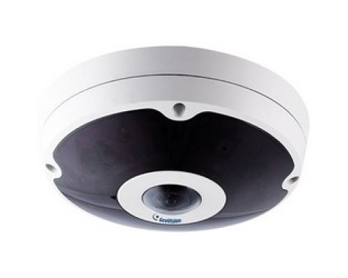 GEOVISION  84-FER1203-001U      IP Camera, PTZ, Fisheye, Vandal Resistant, Day/Night, Outdoor, H.264/MJPEG, 4000 x 3000 Resolution, F2.0 Fixed Focus/Iris/Zoom 1.32 MM Lens, 8 GB RAM, 24 VAC/12 VDC, PoE