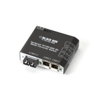BLACK BOX NETWORK SERVICES LBH2001A-H-SC   Gigabit Ethernet 1000-Mbps Hardened Temperature Switch - 2 10/100/1000-Mbps Copper RJ45, 1 1000-Mbps Multimode Fiber, 850nm, 550m, SC