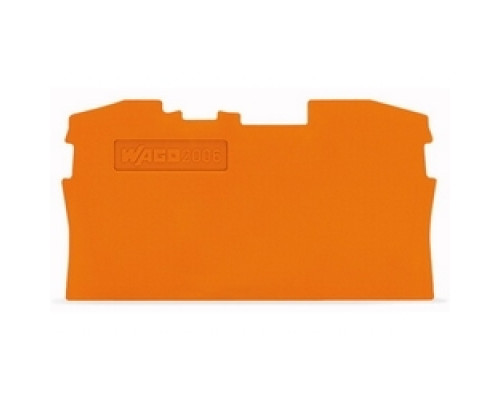 WAGO CORPORATION  2006-1292      END PLATE FOR 2002-1201 0.8MM ORANGE