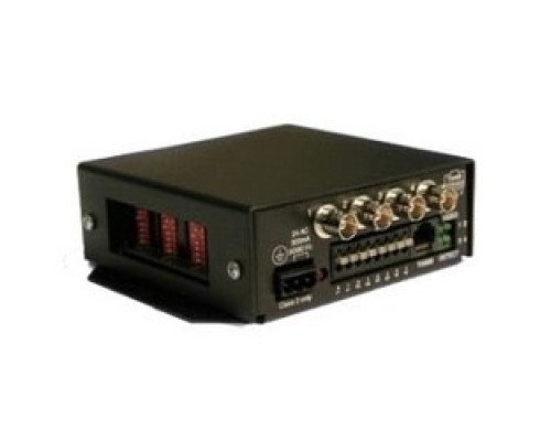 NITEK  VH456               Active Video Mini-Hub, 4-Port, Multi-Channel, Balanced Low Voltage Current Loop Input, DC to 10 Megahertz, 12/24 Volt AC/DC, 1.8