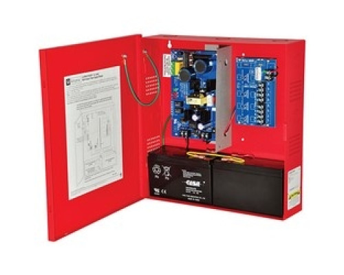 ALTRONIX  AL300ULPD4CBR      Power Supply Charger, 4 PTC Class 2 Outputs, 12/24VDC @ 2.5A, 115VAC, Red BC300 Enclosure