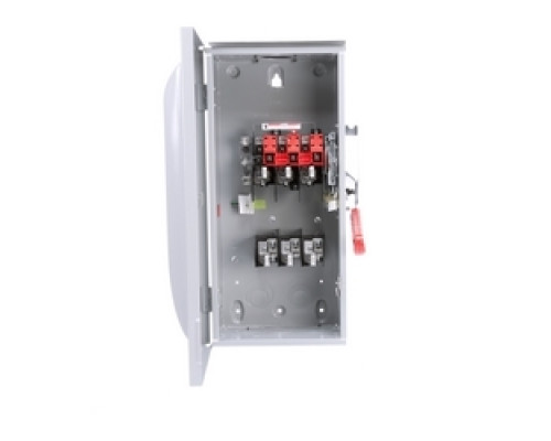 SIEMENS  HF363NR      Safety Switch, Enclosed, Single Throw, Heavy Duty, 600 Volt AC, 100A, 4W, 3 Pole, 4 Wire, 3 Fuse, NEMA 3R, 304 Stainless Steel, For Outdoor