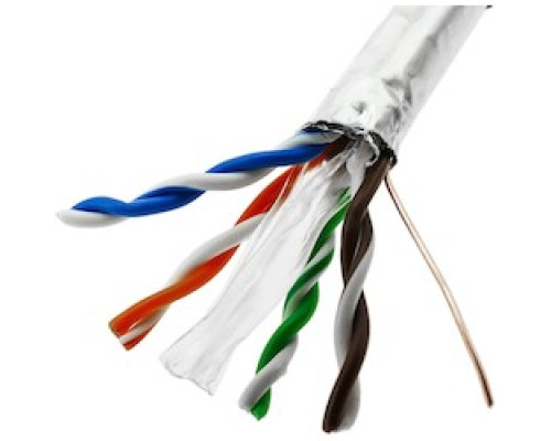 WAVENET  RG6QOSPBK2      23AWG 4PR 600MHZ STP/FTP, WHITE, WOODEN REEL 1000FT