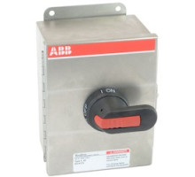 ABB  EOT30U3S4-P      3 pole, 30 amps rated at 600 V AC, UL 98, enclosed non-fusible disconnect switch in a UL/NEMA 4X stainless enclosure