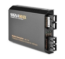 SIGNAMAX  FO-065-1194      Media Converter, MQW Laser, 1300 Nanometer, 100 to 240 Volt AC, 50/60 Hertz, 12 Volt DC, 4.33