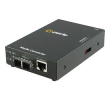 PERLE SYSTEMS 05085094   10/100Base-TX Media And Rate Converter With PoE+ PoEP Power Sourcing, 10/100Base-TX RJ-45 100 m/328 ft, To 100Base-ZX 1550nm Single-mode SC 120 km/74.6 Miles includes AC Power Adapter, USA Power Cord