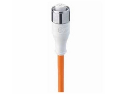LUMBERG AUTOMATION  934733015  WRKT 5-522/10 M      M12-round-plug connector, straight 5-pole single-ended female cordset, 10 meters, orange TPE jacket, according to IEC 61076-2-101