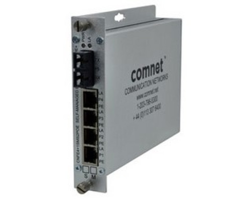 COMNET COMMUNICATION NETWORKS  CNFE4+1SMSM2POE      10/100TX 4TX/1FX Ethernet Self-Managed Switch with Power Over Ethernet PoE