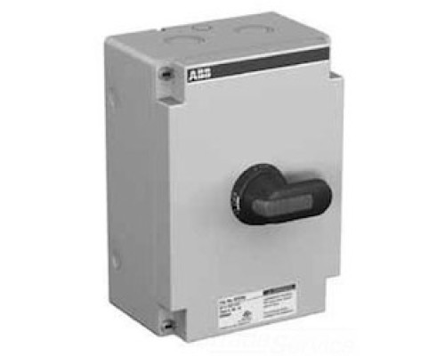 ABB  EOT100U3M1-P      3 pole, 100 amps rated at 600 V AC, UL 98, enclosed non-fusible disconnect switch in a UL/NEMA 1 enclosure
