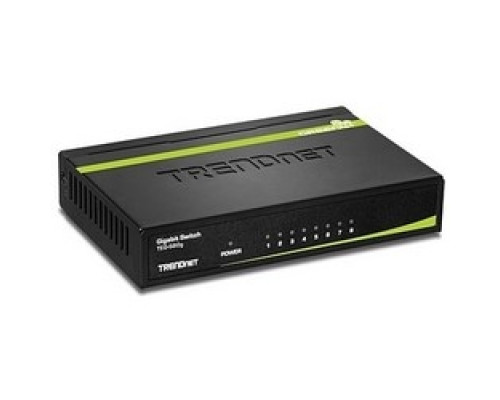 TRENDNET  TEG-S80G      Gigabit Switch, 8-Port, 16 Gbps Switch Fabric, 90 to 260 Volt AC, 50/60 Hertz, 3.5 Watt, 5.9 Width x 3.8