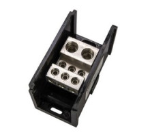 NSI INDUSTRIES AL-P2-K6   Power Distribution Block, 2 350 MCM-6 AWG Line Side , 6 2/0-14 AWG Load Side , 620 A/Pole