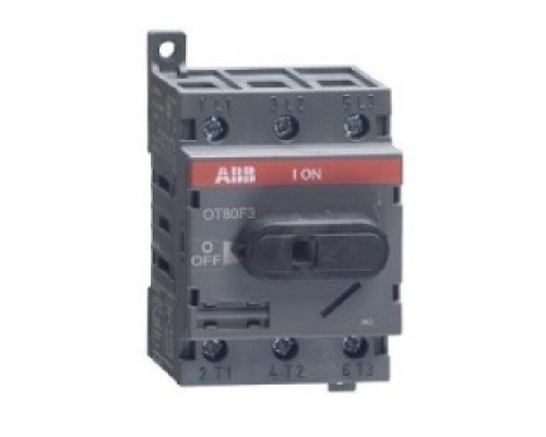ABB  OT80F3      Front operated switch-disconnector. Types OT 16...125 include protected terminal clamps, IP 20.