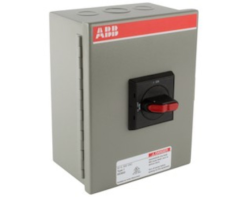 ABB  EOT45U3M1-S      3 pole, 45 amps rated at 600 V AC, UL 98, enclosed non-fusible disconnect switch in a UL/NEMA 1 enclosure