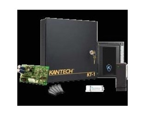KANTECH SYSTEMS SK-SE-1M-RDR   Starter kit includes: KT-1-M, Entrapass Special Edition USB key, P225XSF reader 1 , P40KEY Keyfob 5 , Transformer 120V / 16 VAC 40 VA, 12 VDC Power supply and Battery KT-BATT-12 .