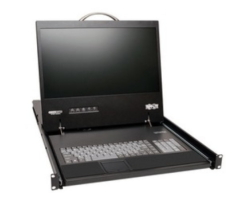 TRIPP LITE  B070-008-19-IP      NetCommander 8-Port Cat5 1U Rack-Mount 1+1 User Console KVM Switch with 19-in. LCD and IP Remote Access