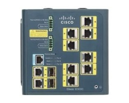 CISCO IE-3000-8TC-E   Industrial Ethernet Switch, 8 10/100 Ethernet Port, 2 Dual Purpose Uplink, IP Service Software, DIN-Rail Mount, 18 To 60 Volt DC, 15.7 Watt