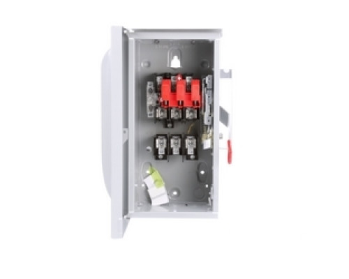 SIEMENS  US2:GF322NR      Safety Switch, Fusible, Solid Neutral, General Duty, 240 Volt AC, 250 Volt DC, 60A, 7-1/2 HP at 3 Phase, 3 Wire, 3 Pole, NEMA 3R, For Outdoor