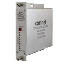 COMNET COMMUNICATION NETWORKS  FDC80TS1      Contact Closure Transmitter, 8-Channel, 1-Fiber, 1-Rack Slot, Single-Mode, 9/125 Micrometer, 69 Kilometer, 23 dB, 8 to 15 Volt DC, 6.1