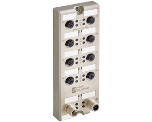LUMBERG AUTOMATION  934994001  0960 IOL 380-021      Active IP67 I/O, IO-Link I/O Hub, LioN-P Series, 16DIO, M12 I/O, M12 A-coded IO-Link & Power Supply Connection, M12 L-coded additional Output Power Supply, 60 mm, Metal, Class A