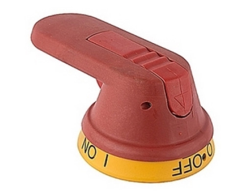 ABB  OHY80J6      Red and yellow 80mm pistol handle with O/I and OFF/ON markings and protection according to NEMA 1, 3R, 12 and IP65
