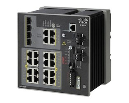 CISCO IE-4000-4GS8GP4G-E   Industrial Ethernet Switch, 4 GE SFP Port, 8 GE PoE Port, 4 GE Combo Uplink, LAN Base Software, 9.6 To 60 Volt DC, 125 Watt