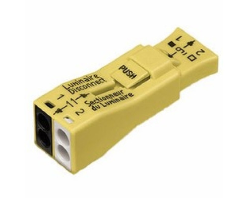 WAGO CORPORATION  873-902/VE00-0500      2-pole Pushwire connector for luminaire disconnect