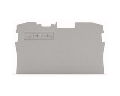 WAGO CORPORATION  2004-1291      End And Intermediate Plate, 1 mm Thick, Gray