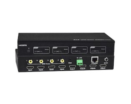 NETWORK TECHNOLOGIES/IN OH  SM-4X4-4K18GBA-LC      Low-Cost 4K HDMI Video Matrix Switch, 4x4